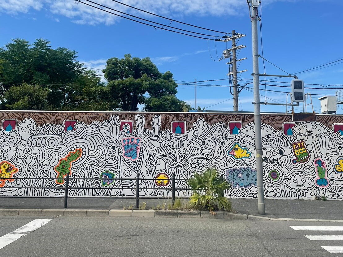 OSAKA SOUND BARTHE 会場外の壁面